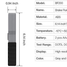 HZGrille Car Brake Fluid Tester/Automotive Liquid Testing Tool for DOT3 / DOT4 / DOT5.1, LCD/Led Display/Audible and Bright Alarm Prompt,for Quick Detection