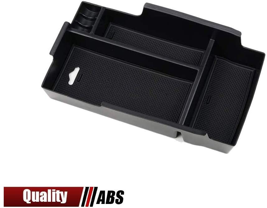 Center Console Organizer Insert ABS Black Materials Tray Armrest Secondary Storage Box Glove Pallet Container Fits Toyota Camry 2012 2013 2014 2015 2016