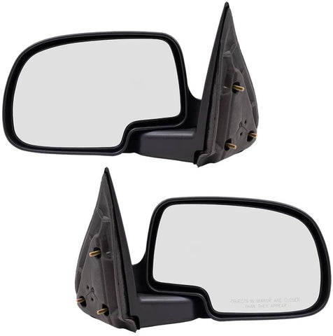 Replacement Driver and Passenger Manual Side Door Mirrors Compatible with 99-06 Silverado Sierra New Body Style Pickup Truck 5876714 25876715