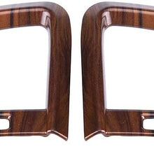 KIMISS 2pcs Front Side Air Conditioning Outlet Vent Cover Panel Sticker Interior Trim for Honda CRV 2017 (Peach Wood Grain)