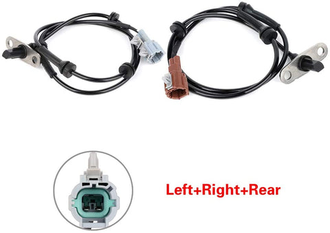 ANPART ABS Wheel Speed Sensor Left+Right+Rear Fits for 2005-2010 2012-2013 2016 Nissan Frontier