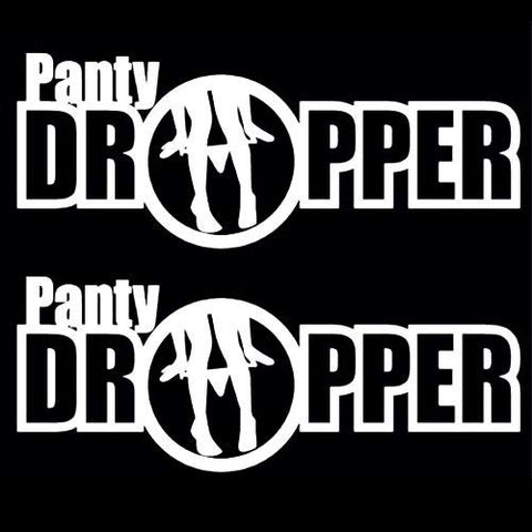 iJDMTOY (2 Joking Funny Panty Dropper Lowered Style Car Window Bumper Vinyl Decal Stickers