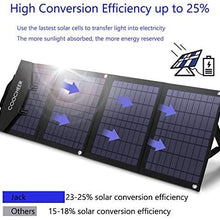 COOCHEER Solar Charger 120W Portable Solar Panel Foldable for Power Station Generator and Laptop Tablet GPS iPhone iPad Camera for Emergency Hurricane Home