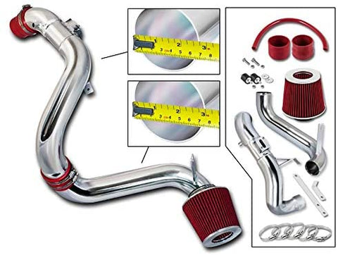 Rtunes Racing Cold Air Intake Kit + Filter Combo RED Compatible For 12-15 Honda Civic 1.8L I4