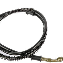 ZENITHKE black Motorcycle Braided Steel Brake Clutch Oil Hoses Line Pipe (Oil Hose Length 80cm)