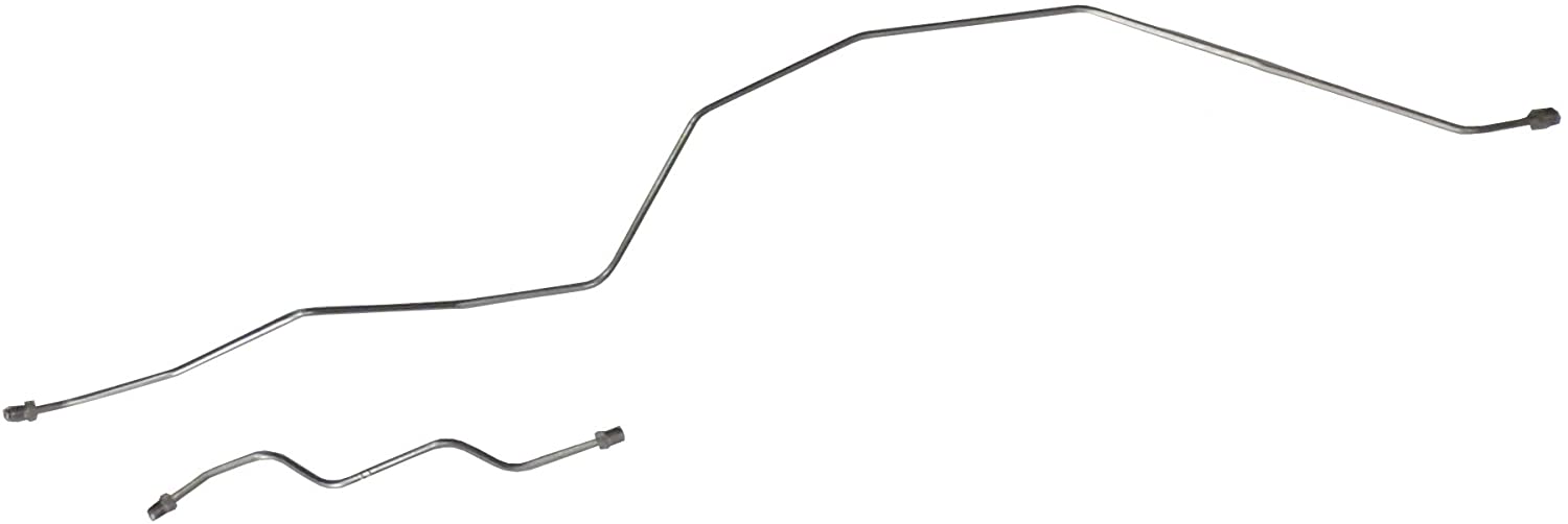 Compatible With 1999-05 Ford F250/350 4WD Std. Cab Longbed Four-Wheel Disc w/Rear ABS Rear Axle Brake Lines 2pc, OE Steel (SFRB99R1 Y-9-9)