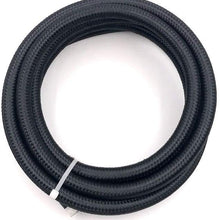 MDYHJDHYQ 5 Meters Fuel Line Black Oil Cooler Hose Tubing Universal Car Accessories Stainless Steel Nylon Racing Hose Pipe (Color : Black, Size : AN12)