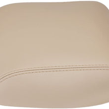 Real Leather Center Console Lid Armrest Cover Fits Honda Pilot 2009-2015 Beige Tan