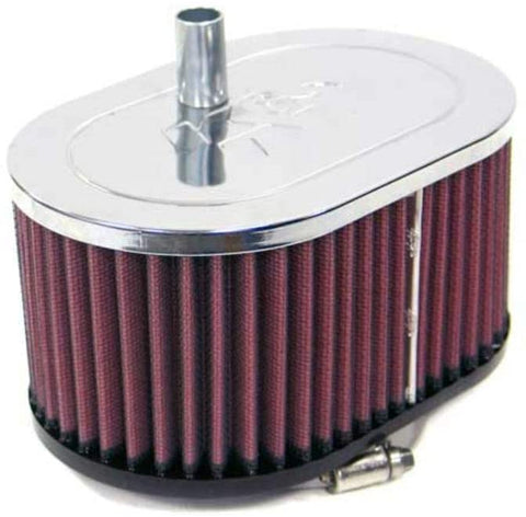 K&N Universal Clamp-On Air Filter: High Performance, Premium, Washable, Replacement Engine Filter: Flange Diameter: 3.5 In, Filter Height: 3.5 In, Flange Length: 0.625 In, Shape: Oval, RC-3180