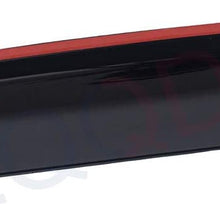 LQQDP Set of 1 35" / 89cm (34" Between The Inner Edge) Universal Small Size Smoke Acrylic Tape-On Sun/Rain Guard Top Sun/Moon Roof Visor Fit 28“-34” Moonroof/Sunroof