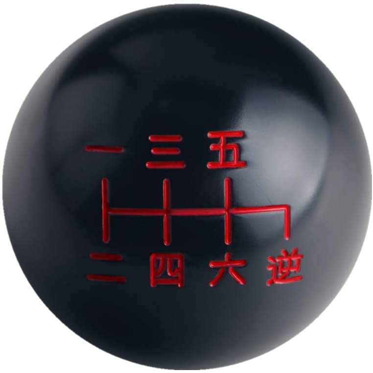 DEWHEL Black/Red Inlay Manual Shift Knob Short Throw Shifter 6 Speed M10x1.5 M10x1.25 M8x1.25 M12x1.25