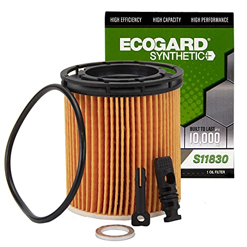 ECOGARD S11830 Premium Cartridge Engine Oil Filter for Synthetic Oil Compatible with Hyundai Accent 1.6L 2020-2021, Sonata 1.6L 2020-2021, Venue 1.6L 2020-2021, Elantra 1.6L 2021