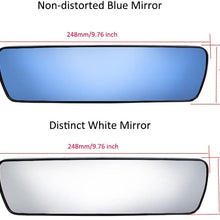 PME 9.8” Day/Night Rear View Mirror, Universal Car Truck Mirror Interior Rear View Mirror Suction Cup Rearview Mirror - Deluxe Version,Plain Mirror