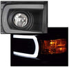ZMAUTOPARTS For 2014-2015 Chevy Silverado 1500 DRL LED Black Projector Headlights Lamps