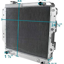 Spec-D Tuning 3 Core/Row Light Aluminum Performance Cooling Race Radiator for 1987-2006 Jeep Wrangler Tj/Yj