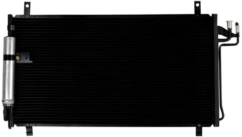 VioletLisa All Aluminum Air Condition Condenser 1 Row Compatible with 2003-2007 G35 3.5L V6 Without Oil Cooler