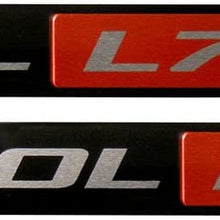 VMS RACING COMBO RED L76 6.0L OIL CAP in Billet Aluminum + (pack of 2) RED BLACK 6.0L Liter L76 Real Aluminum Engine Hood Emblem Badge Nameplate Crate Compatible with Pontiac G8 V8 Holden HSV