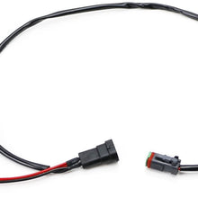 iJDMTOY (2) H11 H8 Factory Fog Lights Extension w/ Deutsch DT DTP Connectors, Compatible With Cubic LED Pod Lights, LED Light Bars, Off-Road LED Work Lamps, etc