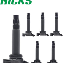 HICKS UF430 Ignition Coil Pack for Camry Highlander Solara/ Es330 Rx330 Rx400H #9091902246,610-58657,C1452,6 Pcs