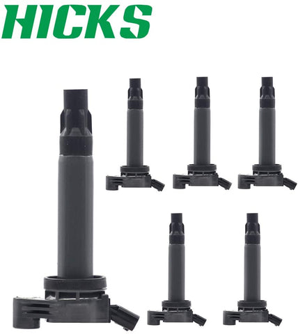 HICKS UF430 Ignition Coil Pack for Camry Highlander Solara/ Es330 Rx330 Rx400H #9091902246,610-58657,C1452,6 Pcs