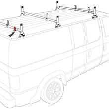 Vantech Steel H1 Rack 3 Bar System for a Chevy Express 1996-On White