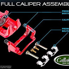 Callahan CCK11926 [2] FRONT Performance Grade Red Powder Coated Semi-Loaded Caliper Assembly Pair Set