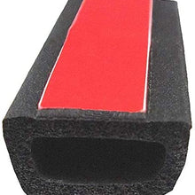 Steele Rubber Products RV Compartment Door Seal - Peel-N-Stick Ribbed Hollow Rectangular - Sold and Priced per Foot - 70-3676-277