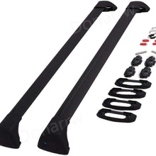 SAREMAS US Black roof Cargo Racks for Audi Q7 2016 2017 2018 2019 2020 2021 Cross Bars Roof Rack Rail Luggage Carrier Lockable