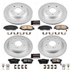 Power Stop CRK2385 Coated Brake Rotor & Ceramic Brake Pads- front & rear