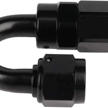 ANPART AN6 16.4Ft Braided Fuel Line Hose Nylon braided fuel gas pipe hose and AN6 10 pcs Swivel Hose End Fittings