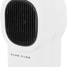 Fan Heater, Portable Compact Electric Tabletop Fan Heater Electric Warmer for Home Office Winter Use Tabletop Heater(White)