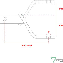 Topline Autopart Universal 4" Drop Rear Bumper Trailer Tow Hitch Loaded Ball Mount With Pin & Clip Kit For 2" x 2" Towing Receiver Tube
