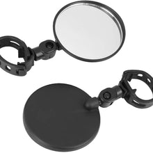 X AUTOHAUX 1 Pair Universal Adjustable Rotatable Rearview Mirror for Bicycle Mountain Road Bike Cycling Black