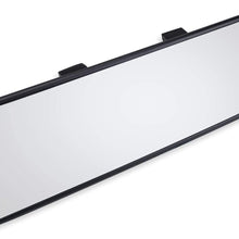 Dependable Direct Universal 12 Inch Interior Clip On Panoramic Rearview Mirror - Clear Tint - Wide Angle - for use in Car, SUV, Truck