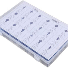 LUJUNTEC 180Pcs Bumper Retainer Clips Auto Fasteners Rivet Clips Body Fastener Clips with Plastic Box