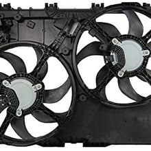 Rareelectrical NEW DUAL RADIATOR AND CONDENSER FAN COMPATIBLE WITH RAM PROMASTER 3.0L 3.6L 68188994AA CH3115189