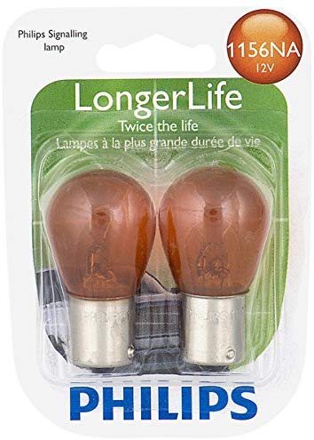 Philips 1156NA LongerLife Miniature Bulb, 2 Pack