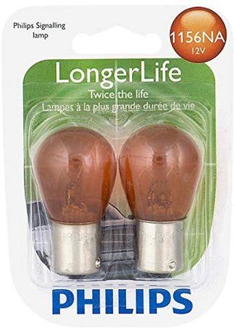 Philips 1156NA LongerLife Miniature Bulb, 2 Pack