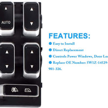 5W1Z-14529-BA Driver Side Master Power Window Switch for Lincoln Town Car 2003 2004 2005 2006 2007 2008