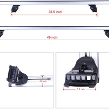 ANGLEWIDE Adjustable Roof Rack Crossbars Aluminum Cargo Rack Fit For 2009-2016 For Audi Q5,2007-2016 For Audi Q7 Rooftop Cross Bars Top Rail Carries Luggage Carrier - Max Load 150LBS,Silver