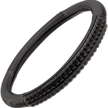 BDK Ultra Gel Comfort Grip Steering Wheel Cover – Carbon Fiber Detail with Black Microfiber Leather Trim and Cooling Gel Grip for Steering Wheel Cover Sizes 14.5 to 15.5 inch