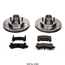 Power Stop K1482 Front Z23 Carbon Fiber Brake Pads with Drilled & Slotted Brake Rotors Kit