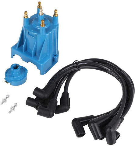 Ignition Tune Up Kit with Distributor Cap and Rotor and Spark Plug Wires Set Replacement for 3.0L 4cyl MerCruiser Engines Made by GM with Delco EST Ignition Systems - Replace 811635Q2, 816761Q14