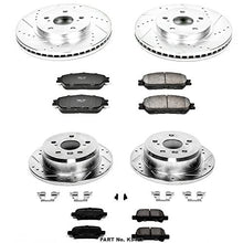 Power Stop K5482 Front and Rear Z23 Carbon Fiber Brake Pads with Drilled & Slotted Brake Rotors Kit