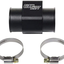 GlowShift 44mm 1-3/4" Radiator Hose Attachment Adapter for Water Coolant Temperature Gauge Sensor - Includes Hose Clamps