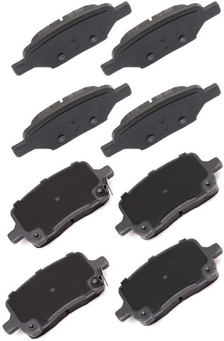 LSAILON Ceramic Brake Pads 8 Pcs Brake Kits Fit for 2005-2007 Chevrolet Cobalt 2008-2010 Chevrolet HHR 2004-2006 Chevrolet Malibu 2007 Pontiac G5 2005-2006 Pontiac G6