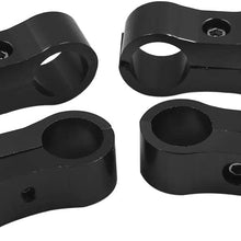 X AUTOHAUX 4 Pcs AN6 13mm Black Aluminium Alloy Fuel Oil Hose Separator Clamp Adapter