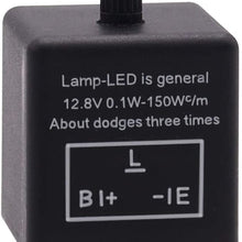 smseace CF13 KT LED 3Pin Adjustable 12V Flasher Relays for Turn Signal Blinker Light,Fix LED Light Hyper Blink Flash 12.8 V 0.1W-150W LED Car Electronic Flasher Relay CF13-KT