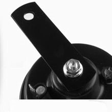 1 Piece Black Metal 12V 435HZ 110 db Snail Horn Loud Sound Metal Shell Waterproof Cover Pure Copper Terminal Design with Stable Mounting Bracket