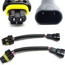 iJDMTOY (2) 9005 HB3 9145 H10 Extension Wiring Harness w/ Adapters and Sockets